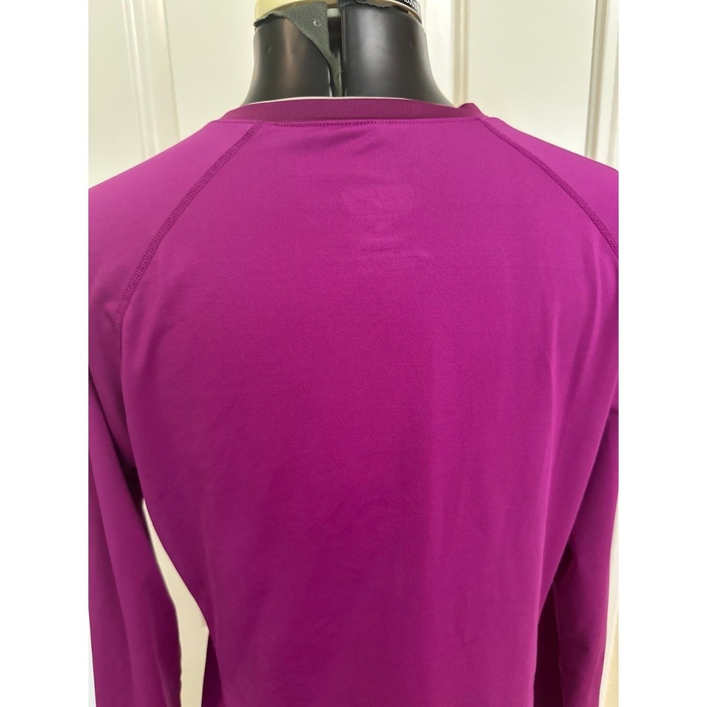 Nike Pro Combat‎ ShirtWomens Purple Fitted Long Sleeve Vneck Stretch, size Large - Picture 3 of 6